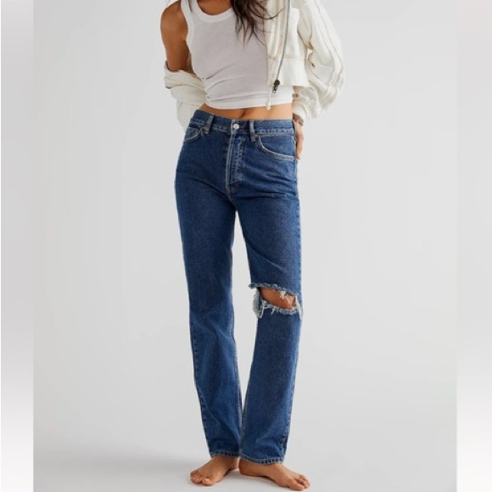 Free People | The Lasso Straight Leg Jeans | Sapphire | 30 | NWT